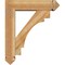 Ekena Millwork Merced Arts and Crafts Rough Sawn Bracket w/ Offset Brace, Western Red Cedar, 6"W x 22"D x 26"H BKT0604X22X26MRC03RWR - alternate 3